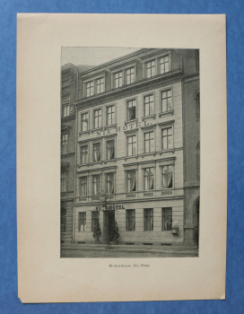 Blatt Architektur Berlin 1898 Nix Hotel Klosterstrasse Ortsansicht